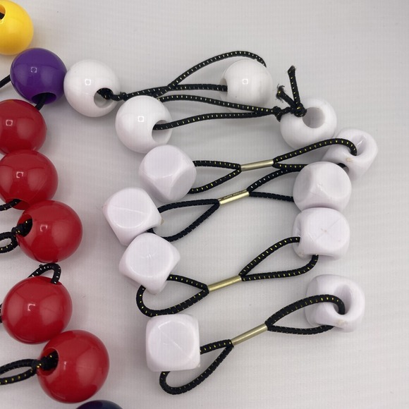 Vintage Lot Girl's assorted colors Knocker Ball Bobble Twin Hair Tie Pony holder - Picture 5 of 5